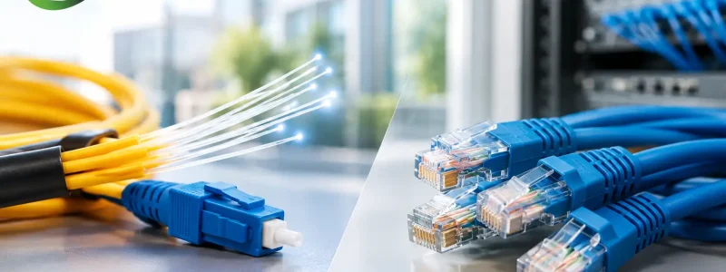 Glasfaser oder Kupferverkabelung im Gebäude